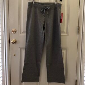 Zella Heather Dove Gray Pants/90% Cotton/10% Spandex/Drawstring Waist/M/NWT!